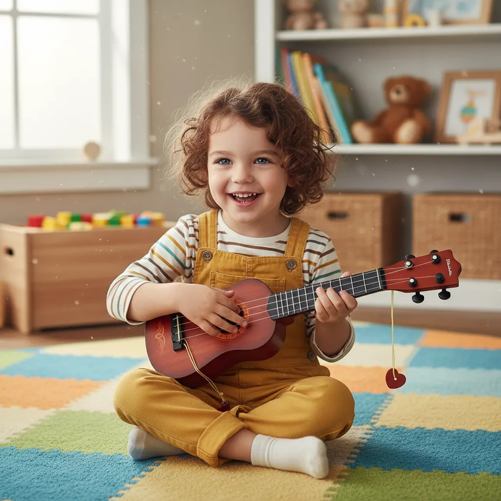Guitarra Infantil Zaki Zk825198m 4 Cuerdas Marron Marrón