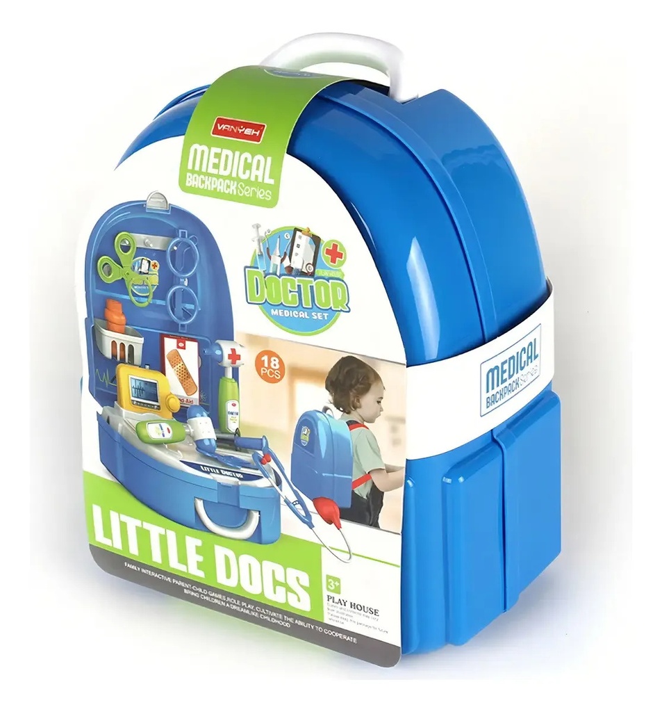 Mochila Valijita Profesiones Didactico Con Accesorios Doctor
