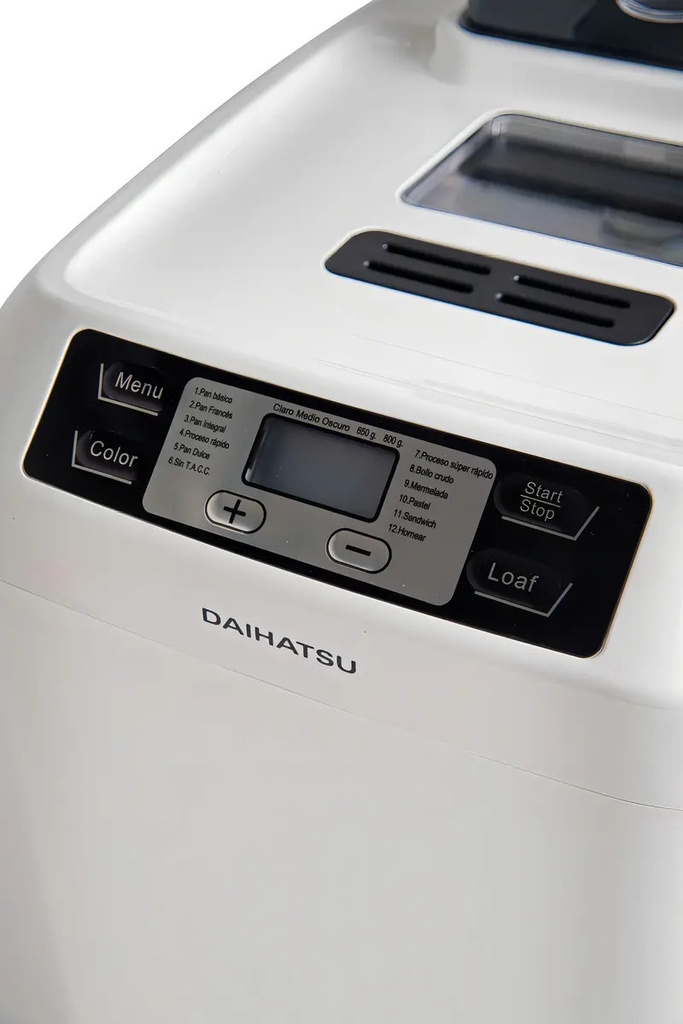 Horno De Pan Daihatsu Bm-1333 12 Programas 850g Blanco Blanco