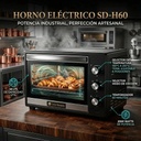 Horno Eléctrico 60 L Serie Dorada Sd-h60 2000w Negro Acero