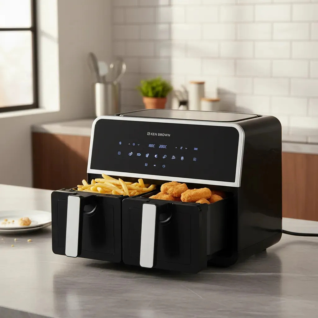 Freidora Ken Brown Af-860 Digital Doble Zona 17000w Negro