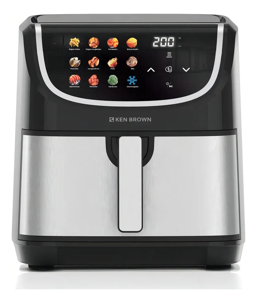 Ffreidora Ken Brown Kbaf-9000 Digital 12 Programas 1800w Negro/gris