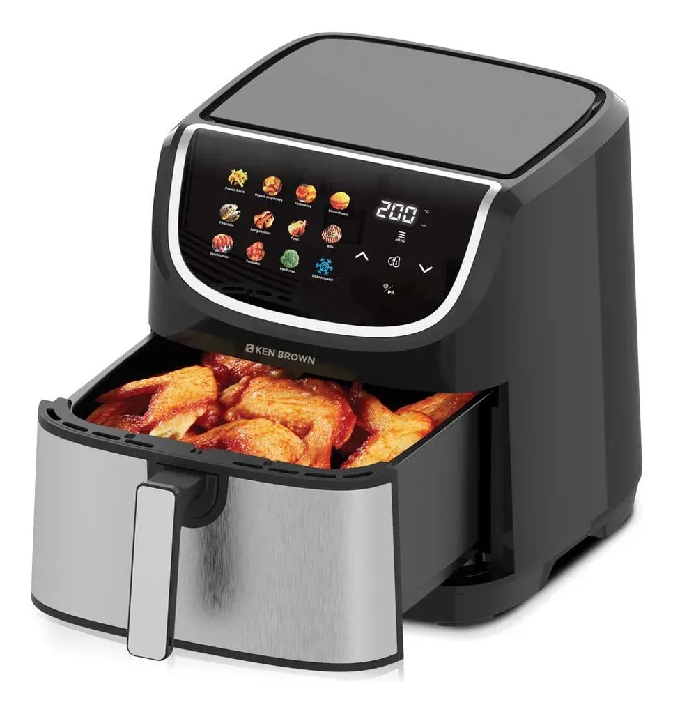 Ffreidora Ken Brown Kbaf-9000 Digital 12 Programas 1800w Negro/gris