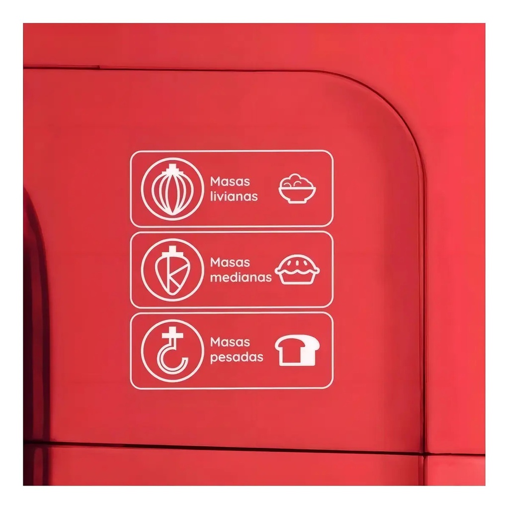 Batidora Planetaria De Pie Ken Brown Kh-791 4.5 Lts 800w Rojo 50 Hz X 60 Hz