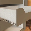 Ropero Henn Cavic D209-108 2 Puertas Corredizas Duna/blanco Duna Con Off White