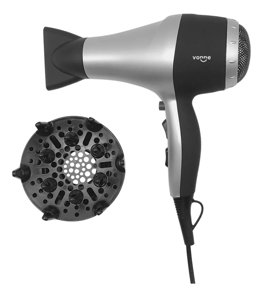 Secador De Pelo Vonne Celi-se20 2 Velocidades 2000w Gris Gris