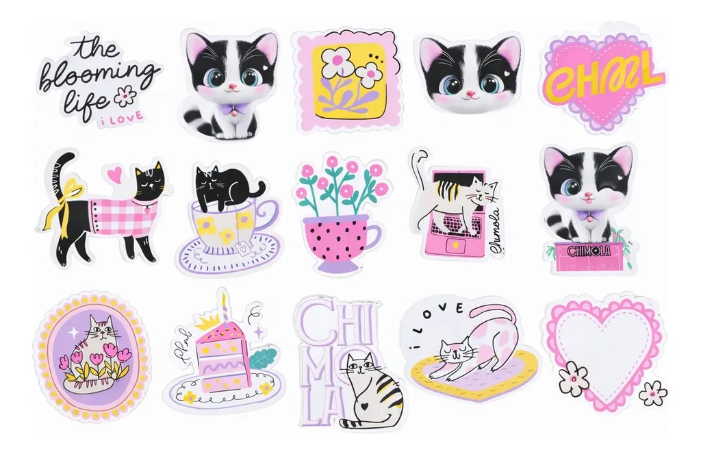 Set Chimola Stationery Joy Con Stickers Cat St113