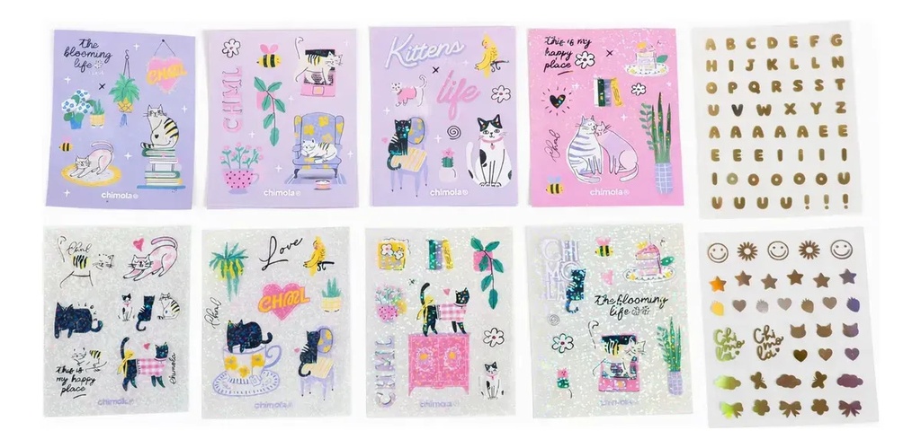 Set Chimola Stationery Joy Con Stickers Cat St113