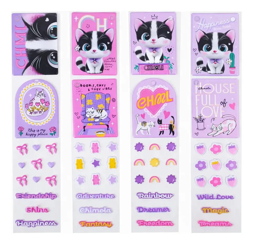 Set Chimola Stationery Joy Con Stickers Cat St113