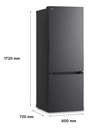 Heladera LG Vb33bpm 335l Bottom Freezer Inverter Negro Mate Gris