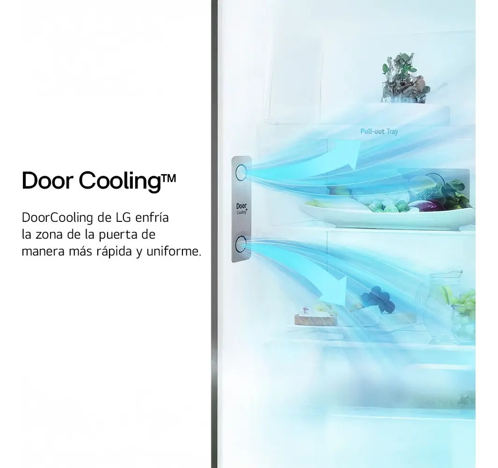 Heladera LG Vb33bpm 335l Bottom Freezer Inverter Negro Mate Gris