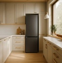 Heladera LG Vb33bpm 335l Bottom Freezer Inverter Negro Mate Gris