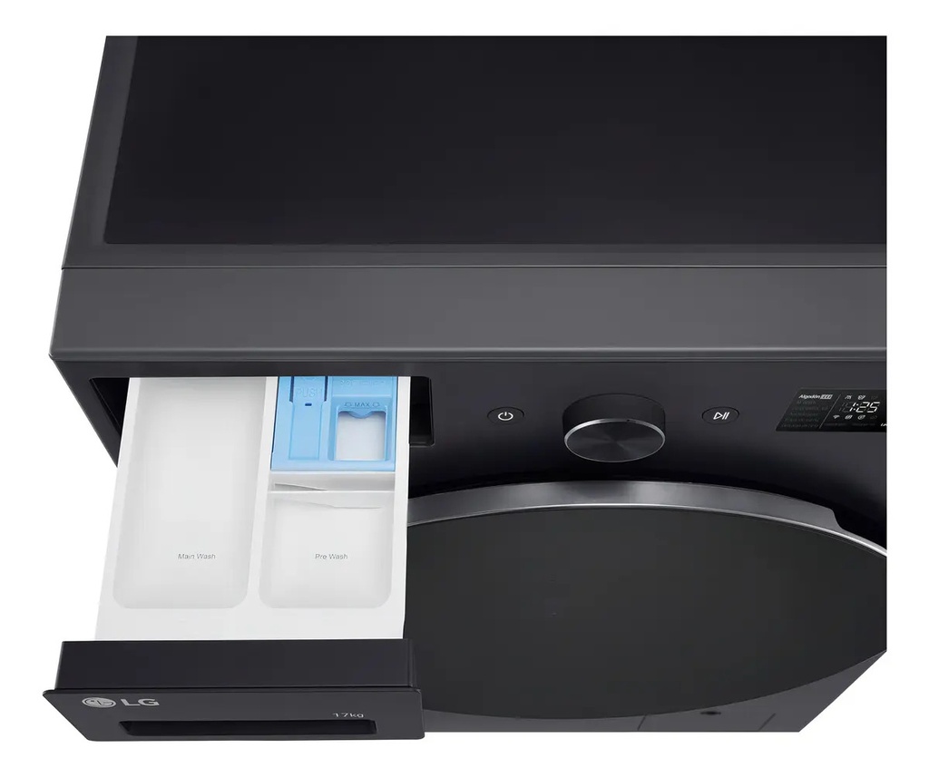 Lavarropas LG Wm17egntspg 17 Kg Frontal Inverter Steam Gris Oscuro