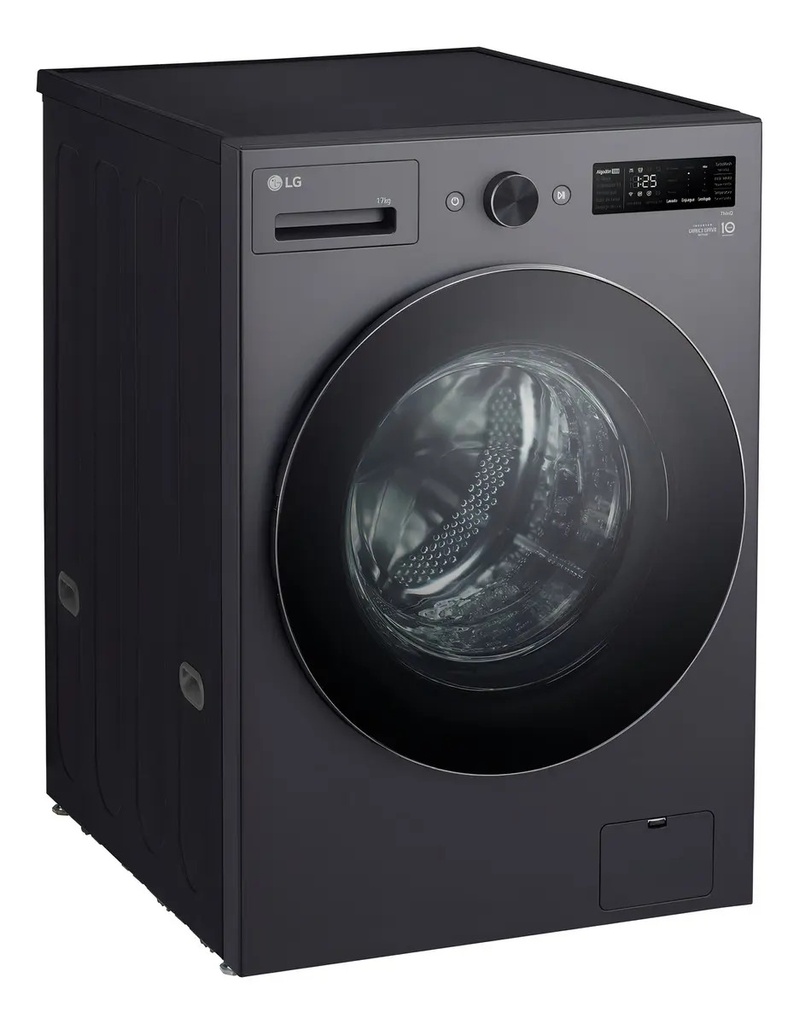 Lavarropas LG Wm17egntspg 17 Kg Frontal Inverter Steam Gris Oscuro