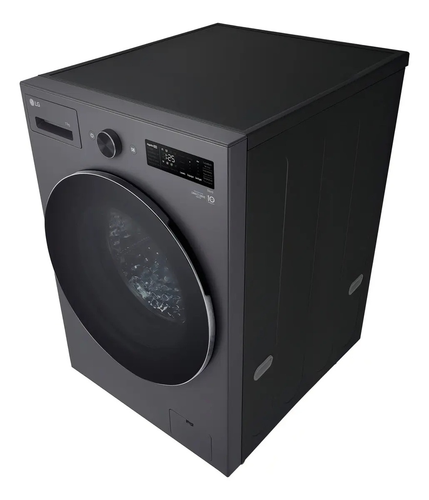 Lavarropas LG Wm17egntspg 17 Kg Frontal Inverter Steam Gris Oscuro