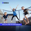 Cama Elastica Naku Ce-01 1.80m Con Uv Y Red De Seguridad Negro Azul