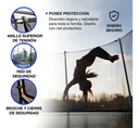 Cama Elastica Naku Ce-01 1.80m Con Uv Y Red De Seguridad Negro Azul