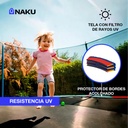 Cama Elastica Naku Ce-01 1.80m Con Uv Y Red De Seguridad Negro Azul