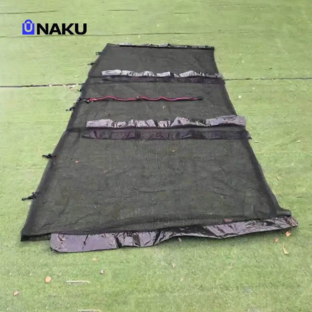 Cama Elastica Naku Ce-01 1.80m Con Uv Y Red De Seguridad Negro Azul