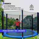 Cama Elastica Naku 3,05 Metros Con Red De Seguridad Negro Azul