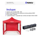 Gazebo Naku Gzb-002r 3x3 Plegable Con Paredes Impermeable Rojo