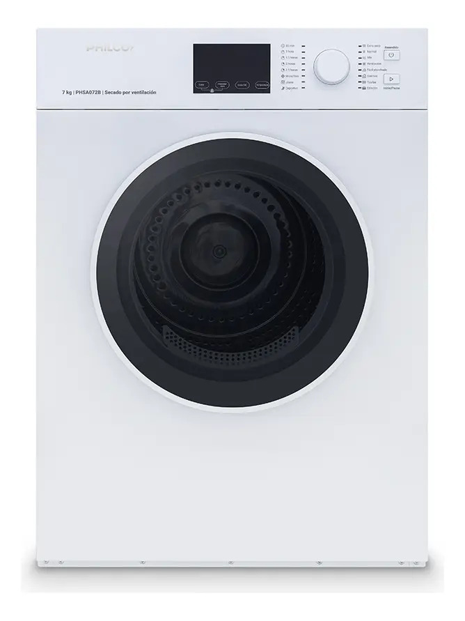 Secarropa Philco Phsa072b Por Ventilación 7kg Secado Rápido Blanco