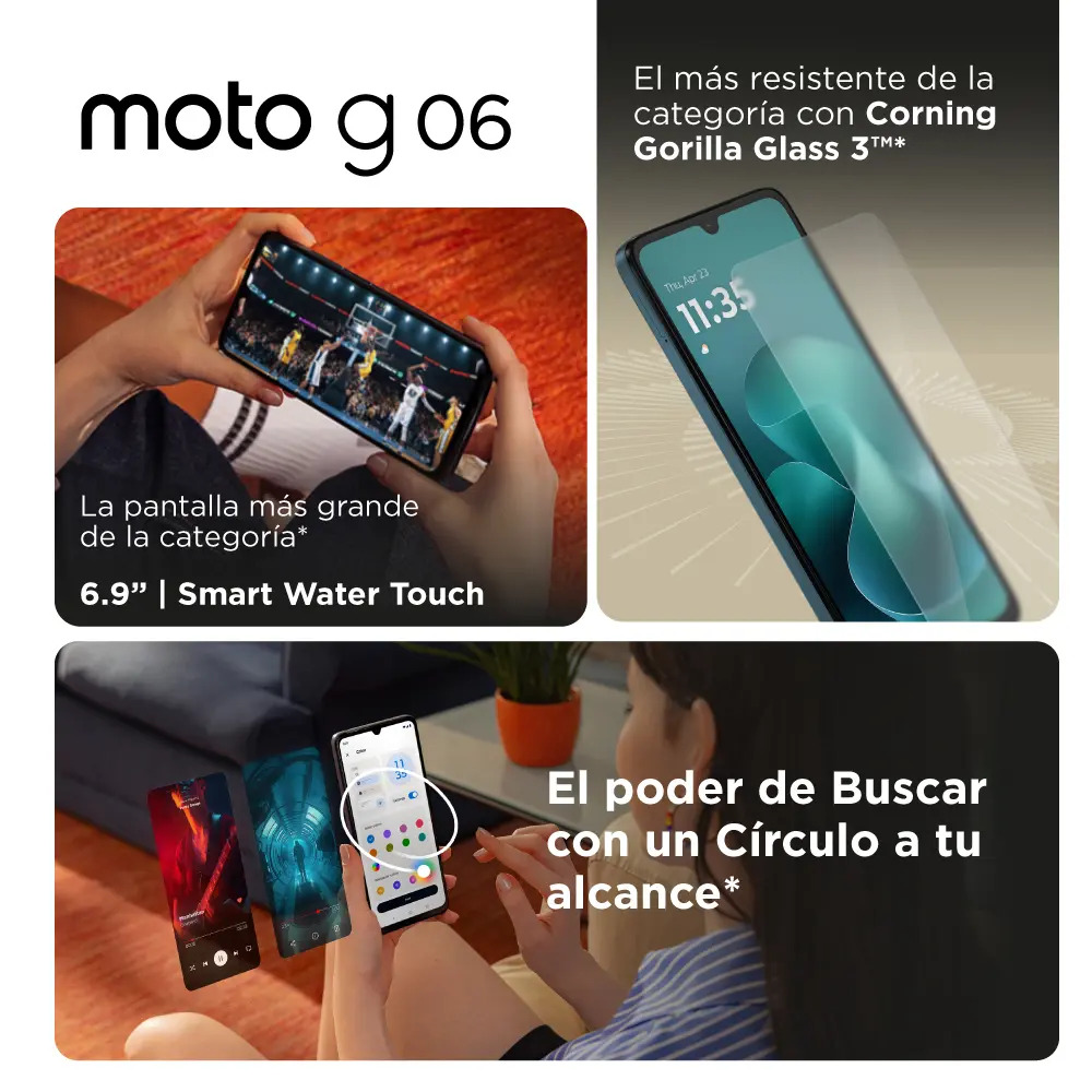 Celular Motorola Moto G06 128gb 4gb Ram Con Nfc Color Azul