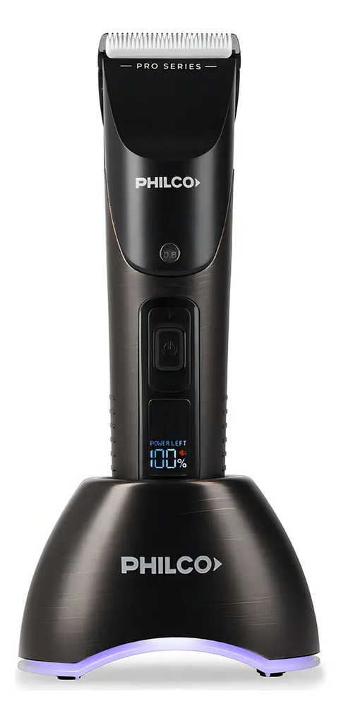 Corta Pelo Y Barba Philco Hc8909pp Con Base Cargadora Negro