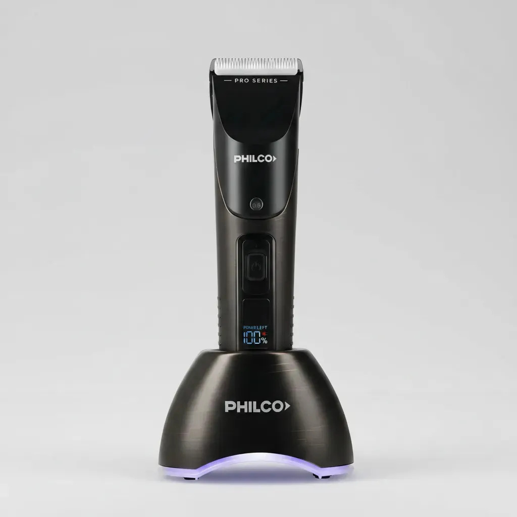 Corta Pelo Y Barba Philco Hc8909pp Con Base Cargadora Negro