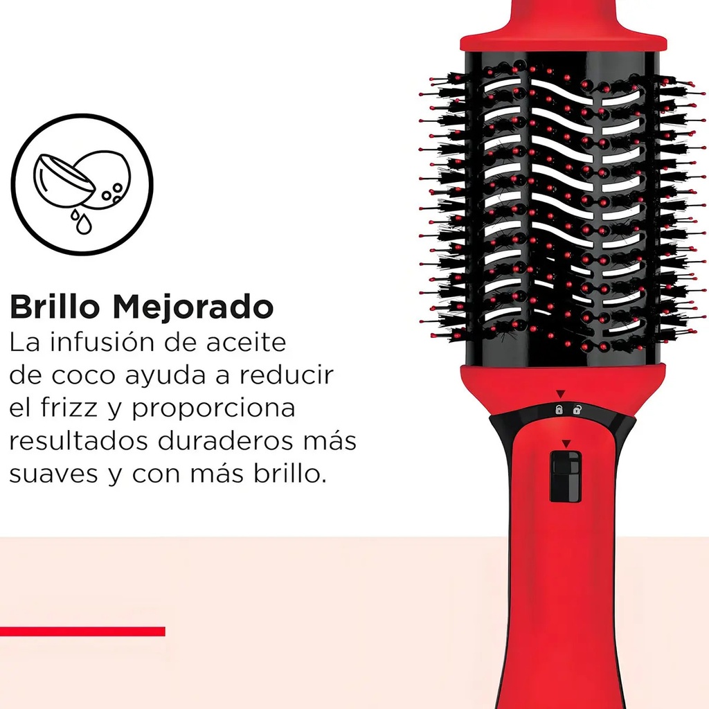 Cepillo Revlon Volumizer Plus Duo Rvdr5298ckla2av1 Smoothsta Rojo
