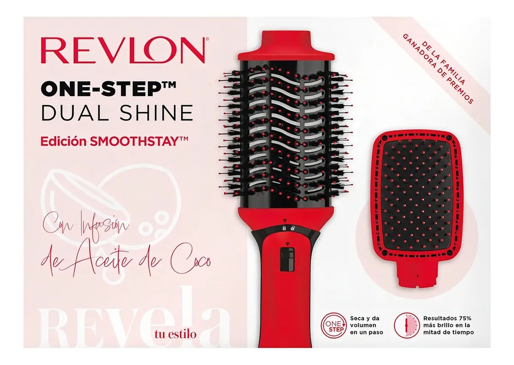 Cepillo Revlon Volumizer Plus Duo Rvdr5298ckla2av1 Smoothsta Rojo