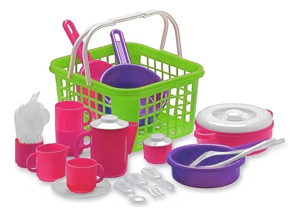 Canasta Duravit Set Cocina Y Te Completo Rosa 613 Rosa Chicle