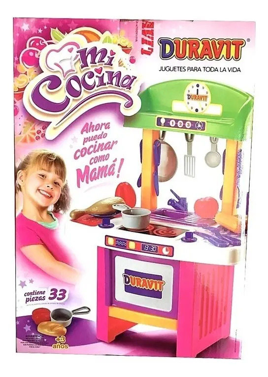 Cocina Duravit Chica Con Accesorios 33 Piezas 610 Rosa Chicle
