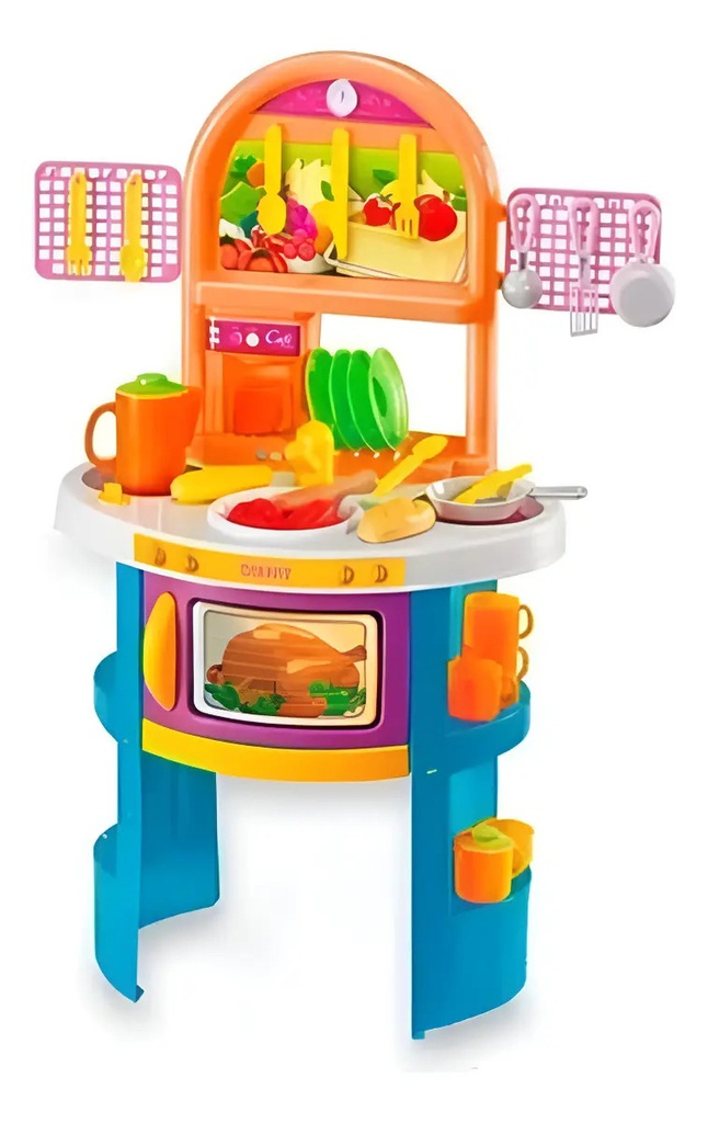 Cocina Juguete Duravit Grande Con Utensillos 611 Multicolor