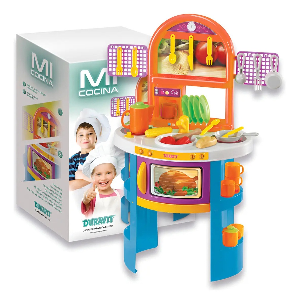Cocina Juguete Duravit Grande Con Utensillos 611 Multicolor