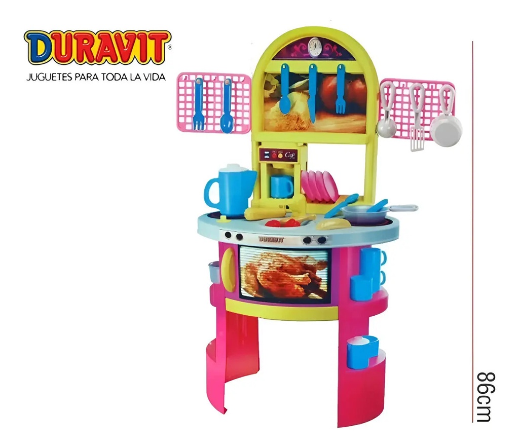 Cocina Juguete Duravit Grande Con Utensillos 611 Multicolor