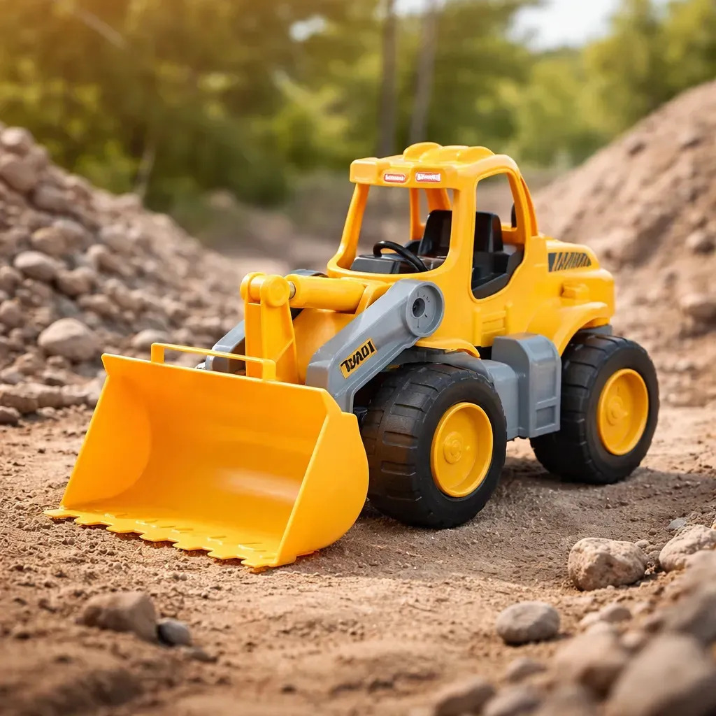 Camion Excavadora Cad Duravit Con Casco 234 Amarillo Excavadora Amarillo