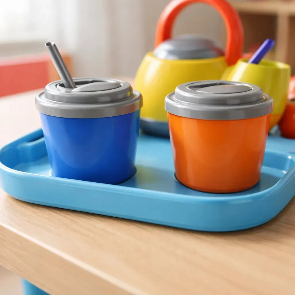 Juego De Mate Duravit Con Bandeja Plastico 6 Piezas 619 Amarillo