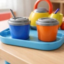 Juego De Mate Duravit Con Bandeja Plastico 6 Piezas 619 Amarillo