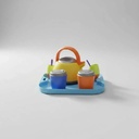 Juego De Mate Duravit Con Bandeja Plastico 6 Piezas 619 Amarillo