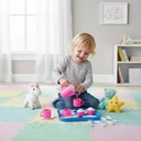 Juego De Te Duravit Con Bandeja Plastico 26 Piezas 500 Utensillos Rosas Y Blancos