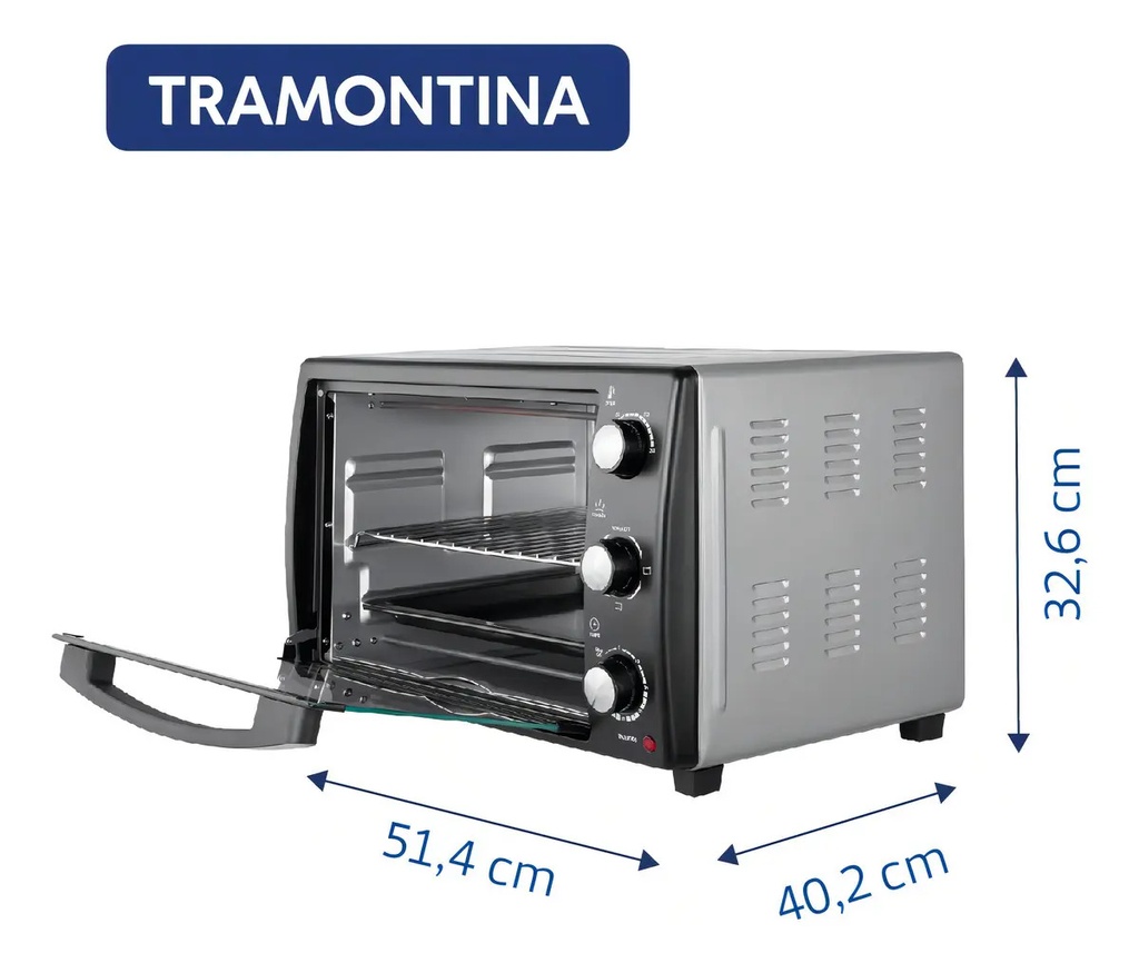 Horno Electrico Tramontina Glass Cook 40l Negro