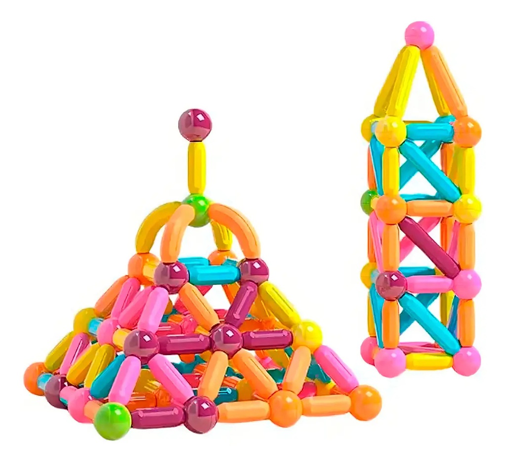 Bloques Magneticos Ditoys Magnetics Shapes 64 Piezas 2863 64