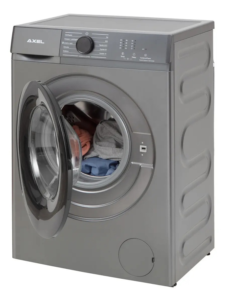 Lavarropas Axel 6kg Ax-60 Jg60-a112ve Inverter Frontal Gris Plateado