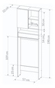 Mueble Organizador Baño Piro Blanco 5 Estantes Sobre Inodoro Blanco