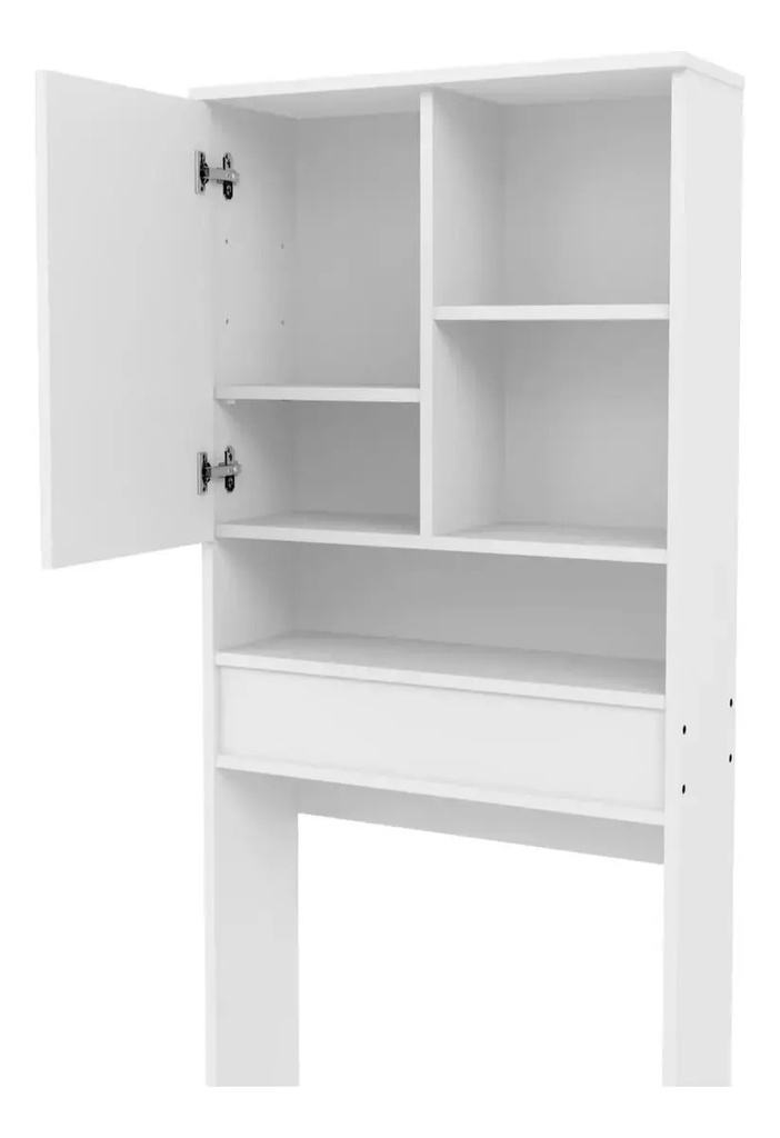Mueble Organizador Baño Piro Blanco 5 Estantes Sobre Inodoro Blanco