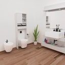 Mueble Organizador Baño Piro Blanco 5 Estantes Sobre Inodoro Blanco