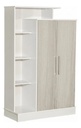 Modular Multifunción Máximo Blanco-gris 2 Puertas 6 Estantes Blanco/gris