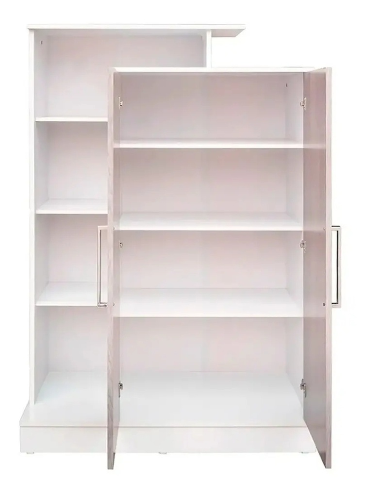Modular Multifunción Máximo Blanco-gris 2 Puertas 6 Estantes Blanco/gris