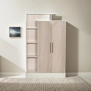 Modular Multifunción Máximo Blanco-gris 2 Puertas 6 Estantes Blanco/gris